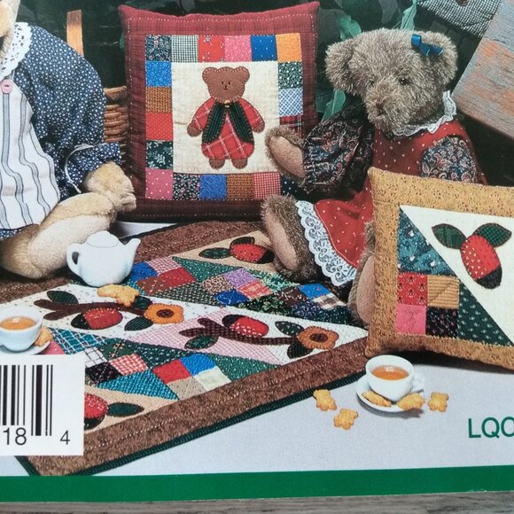 Vintage Doll Size Quilt Sewing Pattern Bear Ladybears Scrap Patchwork Applique - Picture 6 of 10